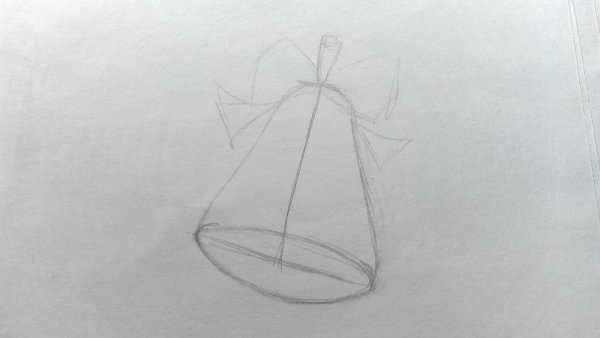 Колокольчик рисунок карандашом