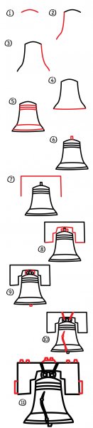 Рисунок колокол поэтапно
