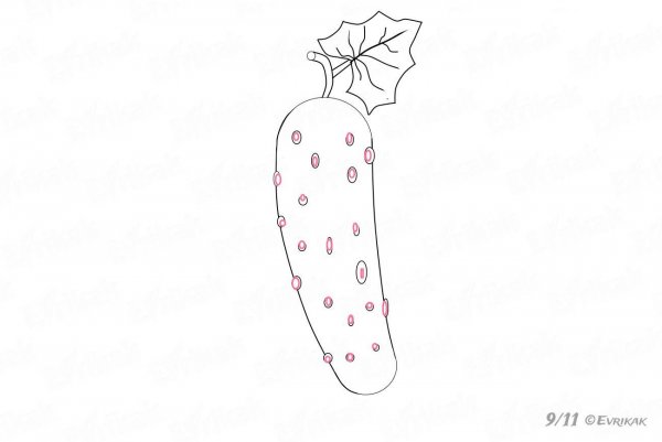 Огурец картинка раскраска