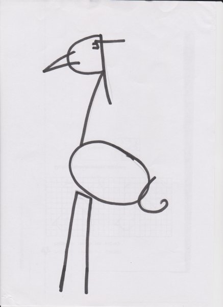 Рисование птицы пошагово