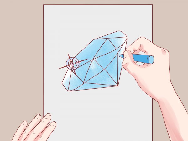 Симметричный бриллиант рисунок