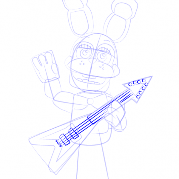 Урок рисования ФНАФ Бонни