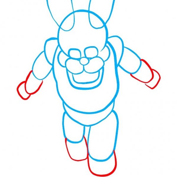 Поэтапное рисование ФНАФ