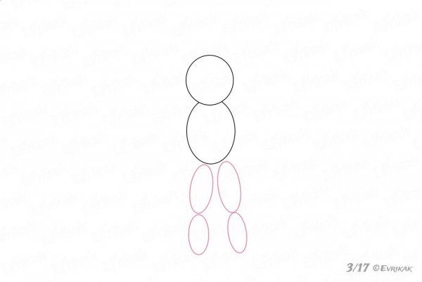 Нарисовать лицо Бонни поэтапно