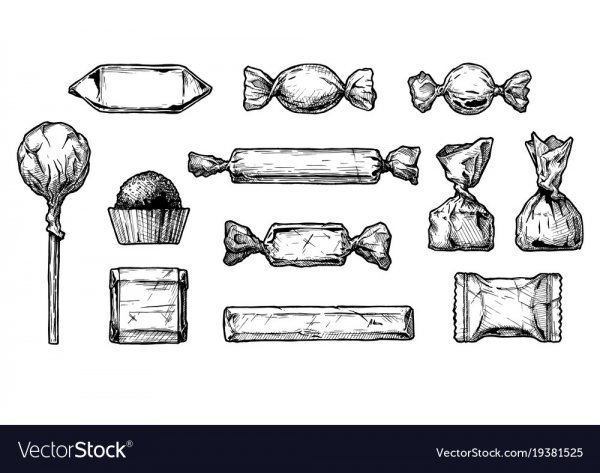 Конфетки карандашом