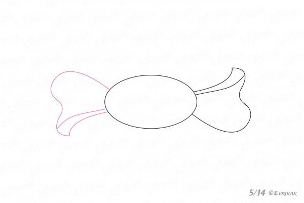 Как нарисовать конфету карандашом