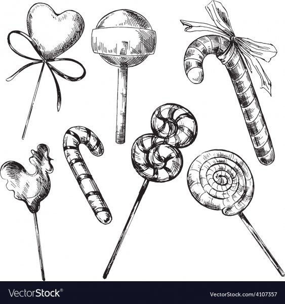 Леденец на палочке скетч