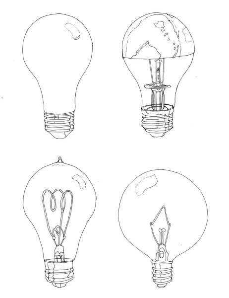 Геометрический рисунок лампочки