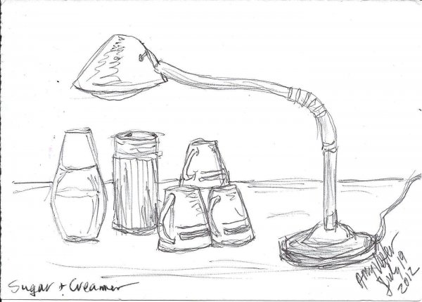 Медицинская кварцевая лампа рисунок карандашом