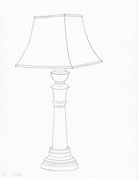 Рисование торшера