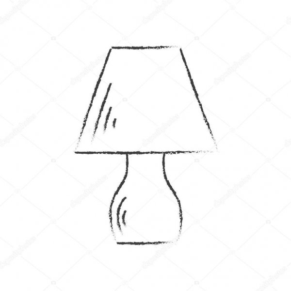 Настольная лампа рисунок простым карандашом
