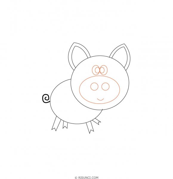 Как нарисовать свинью