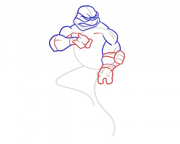 Поэтапное рисование ниндзя