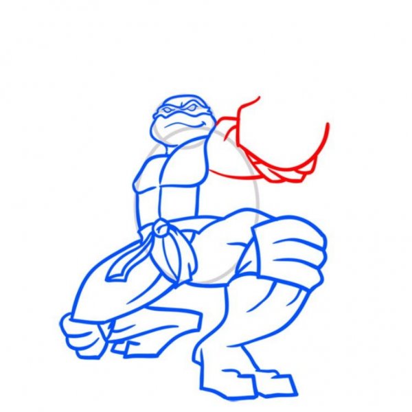 Черепашки ниндзя карандашом для детей
