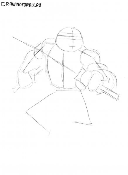 Чертеж из черепашек ниндзя