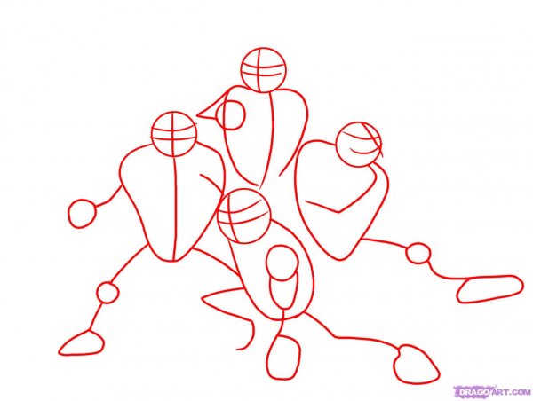 Поэтапное рисование ниндзя