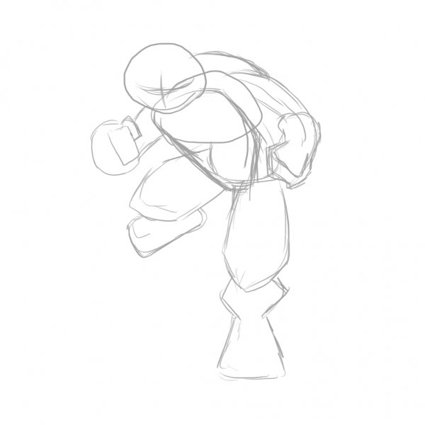 Поэтапное рисование ниндзя