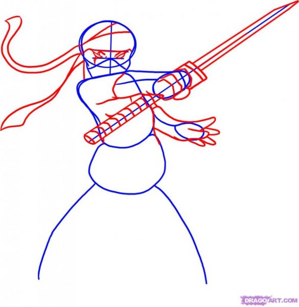 Срисовать ниндзя