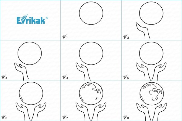 Поэтапный рисунок планеты