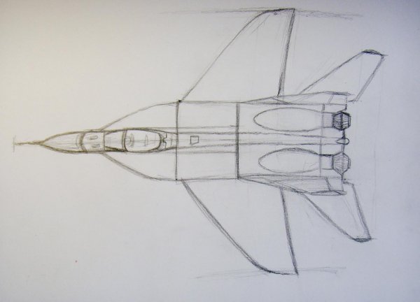 Рисунки для срисовки истребитель