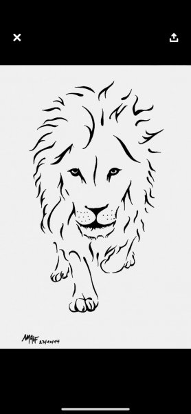 Лев тату эскиз