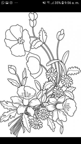 Контурная вышивка