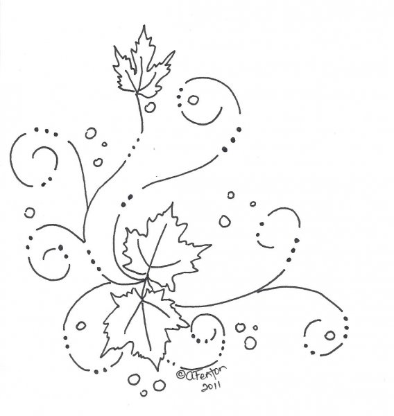 Контурная вышивка крестом