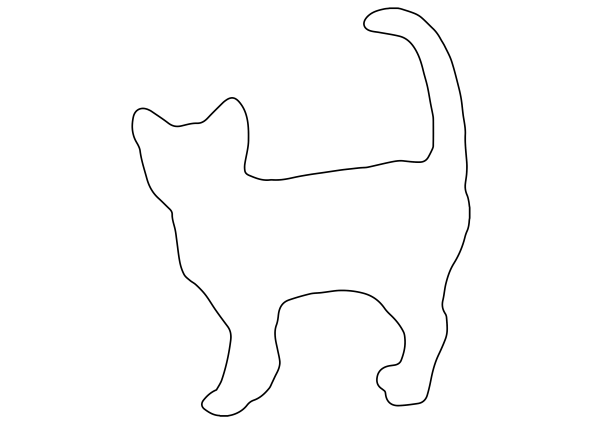Шаблон кошки для рисования