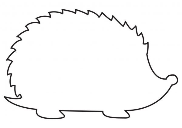 Ежик трафарет для аппликации