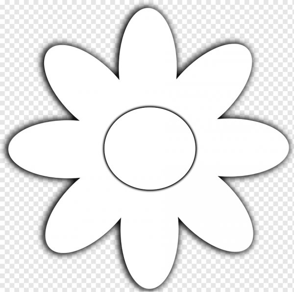 Контур цветка на прозрачном фоне