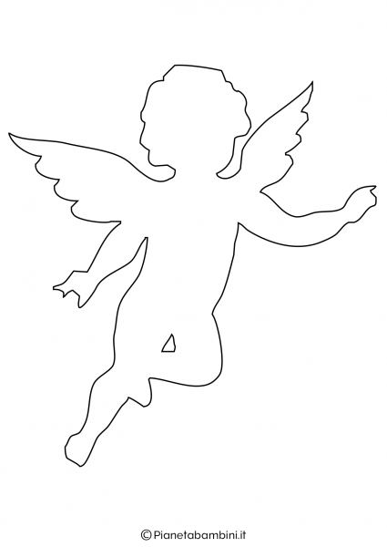 Ангелочек трафарет