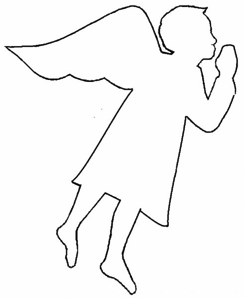 Ангелочек трафарет