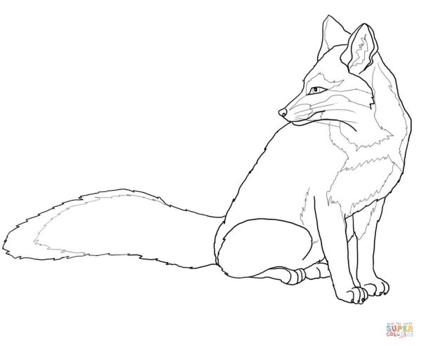 Раскраска лиса