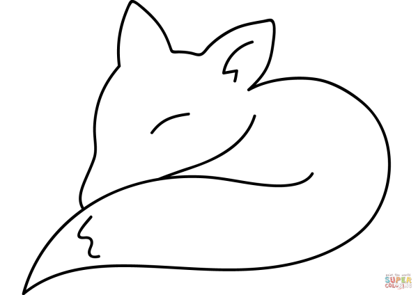 Трафарет лисы для детей