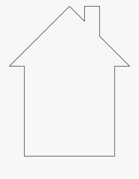 Трафарет домика для рисования