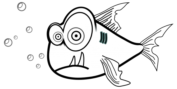 Рыба черно белая