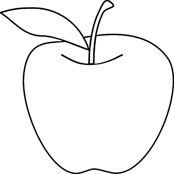 Яблочко раскраска