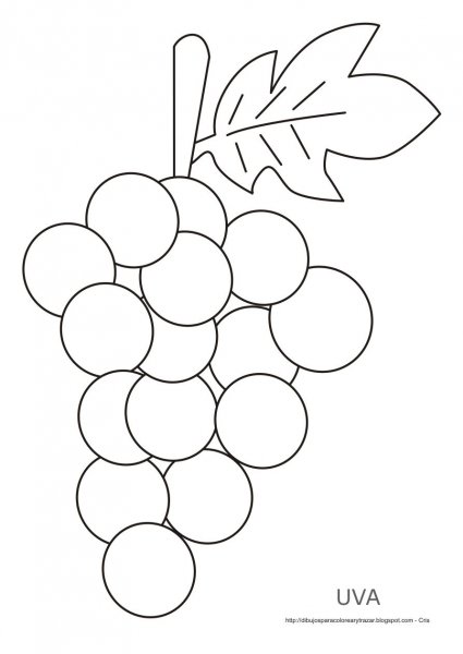 Виноград раскраска
