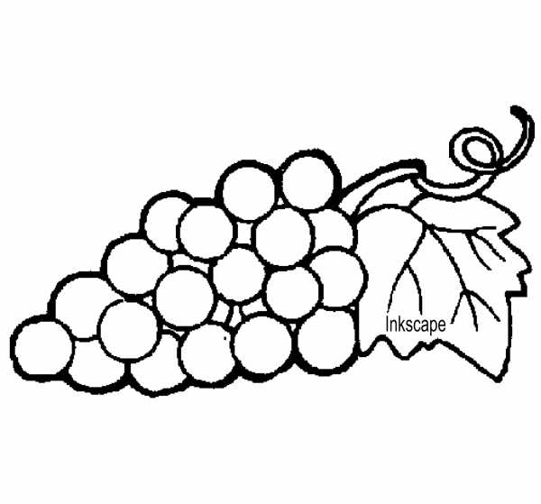 Виноград трафарет для детей
