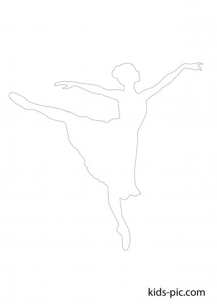 Балерина трафарет