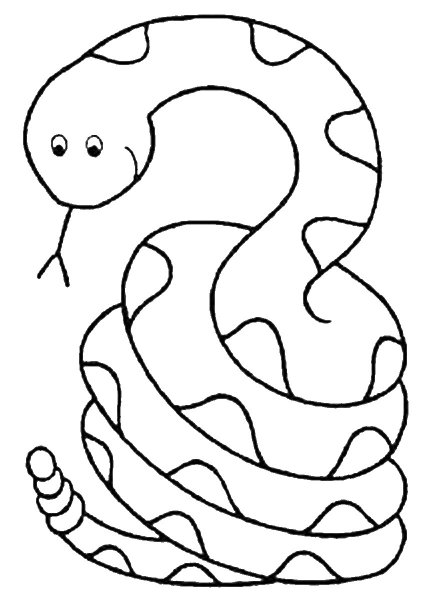 Змейка раскраска для детей