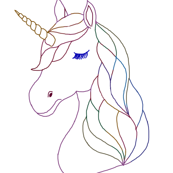 Единорог контур