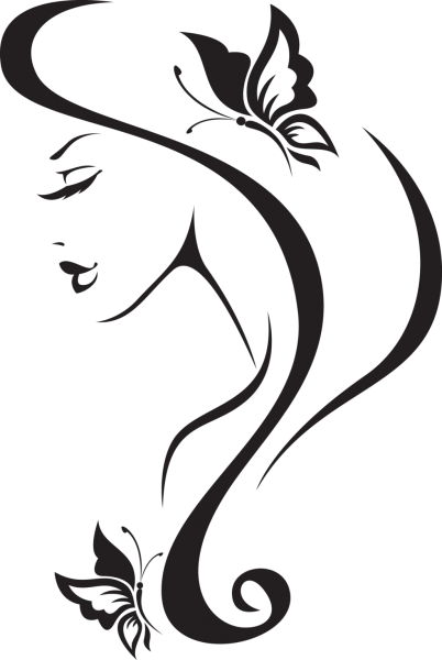 Силуэт женского лица