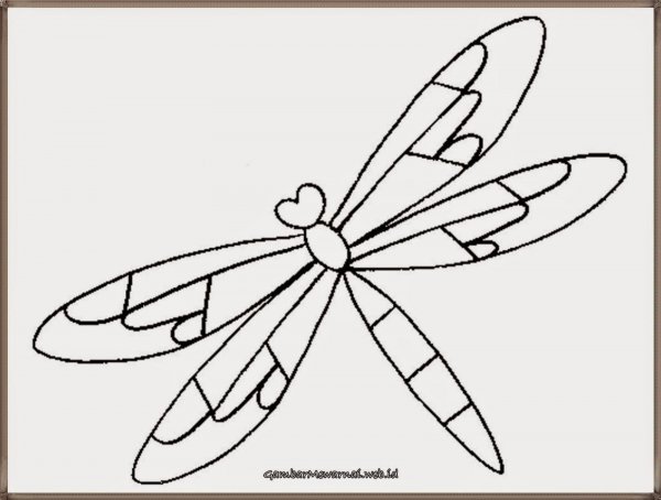 Раскраска бабочки и Стрекозы