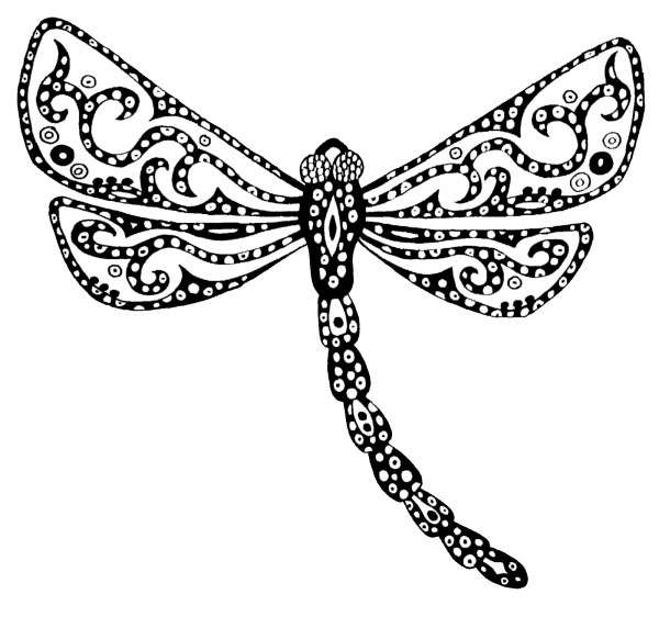 Бабочка трафарет для броши