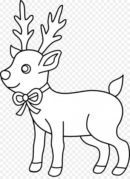 Олень раскраска