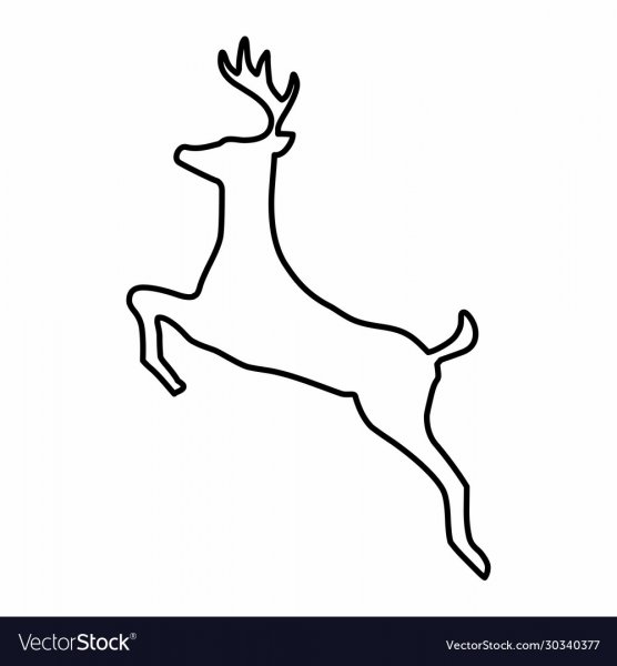 Контур оленя для вырезания