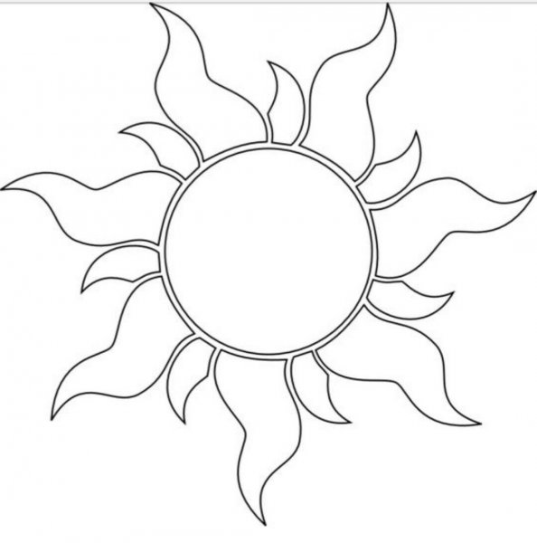 Солнце раскраска