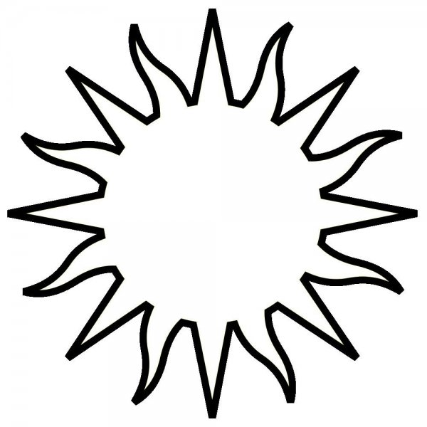 Контурное изображение солнце