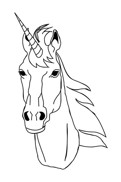 Голова единорога раскраска